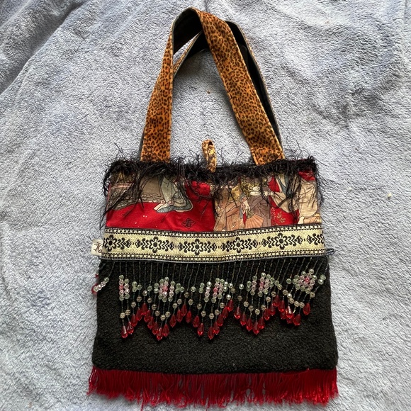 Handcrafted Beaded Tote - Picture 1 of 3
